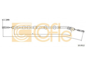 COFLE 10.9512 trosas, stovėjimo stabdys 
 Stabdžių sistema -> Valdymo svirtys/trosai
1634200785, 501210310E, A1634200785