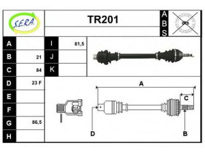 SERA TR201 kardaninis velenas 
 Ratų pavara -> Kardaninis velenas
7700102130, 7700112557, 7700691949