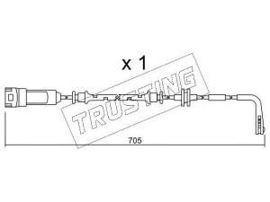 TRUSTING SU.146 įspėjimo kontaktas, stabdžių trinkelių susidėvėjimas 
 Stabdžių sistema -> Susidėvėjimo indikatorius, stabdžių trinkelės
13131256, 6235623