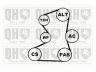 QUINTON HAZELL QDK31 V formos rumbuotas diržas, komplektas
