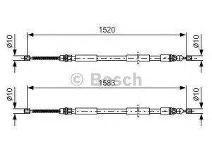 BOSCH 1 987 477 616 trosas, stovėjimo stabdys 
 Stabdžių sistema -> Valdymo svirtys/trosai
60 25 313 181, 60 25 313 182, 60 25 370 468