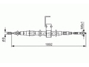 BOSCH 1 987 482 106 trosas, stovėjimo stabdys 
 Stabdžių sistema -> Valdymo svirtys/trosai
89 70 733, 89 70 741