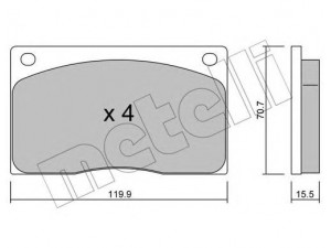 METELLI 22-0089-0 stabdžių trinkelių rinkinys, diskinis stabdys 
 Techninės priežiūros dalys -> Papildomas remontas
JLM9517, JLM9727