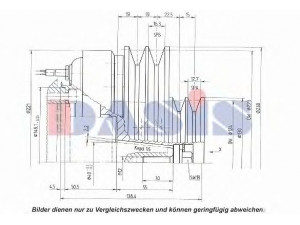 AKS DASIS 851283N magnetinė sankaba, oro kondicionieriaus kompresorius