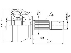 OPEN PARTS CVJ5183.10 jungčių komplektas, kardaninis velenas 
 Ratų pavara -> Sujungimai/komplektas
0060589273, 60589273