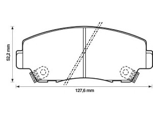 BENDIX 572279B stabdžių trinkelių rinkinys, diskinis stabdys 
 Techninės priežiūros dalys -> Papildomas remontas
UB3949280, UB7149280, UBY23328Z
