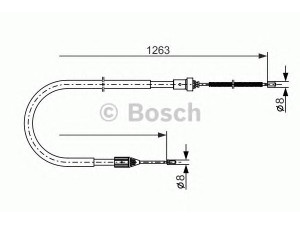 BOSCH 1 987 477 642 trosas, stovėjimo stabdys 
 Stabdžių sistema -> Valdymo svirtys/trosai
77 00 424 928
