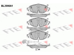 FTE BL2090A1 stabdžių trinkelių rinkinys, diskinis stabdys 
 Techninės priežiūros dalys -> Papildomas remontas
5QD 698 151, 8V0 698 151, 8V0 698 151 A