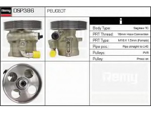 DELCO REMY DSP386 hidraulinis siurblys, vairo sistema 
 Vairavimas -> Vairo pavara/siurblys
4007.X8, 9630706380