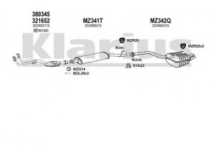 KLARIUS 600438U išmetimo sistema 
 Išmetimo sistema -> Išmetimo sistema, visa