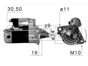 ERA 220675 starteris 
 Elektros įranga -> Starterio sistema -> Starteris
28100-22030, 28100-22031, 28100-22040