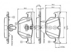 BOSCH 0 986 TB2 207 stabdžių trinkelių rinkinys, diskinis stabdys 
 Techninės priežiūros dalys -> Papildomas remontas
34 21 6 763 043, 34 21 6 763 044