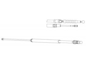 CEF AU02175 trosas, stovėjimo stabdys 
 Stabdžių sistema -> Valdymo svirtys/trosai
1K0609721BE, 1K0609721BE