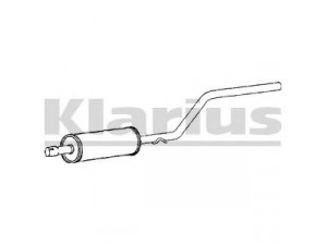KLARIUS 240788 vidurinis duslintuvas 
 Išmetimo sistema -> Duslintuvas
2K0253209B, 2K0253209B, 2K0253209B