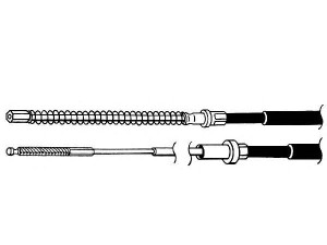 KAWE VW02167 trosas, stovėjimo stabdys 
 Stabdžių sistema -> Valdymo svirtys/trosai
3A0609721, 3A0609721B