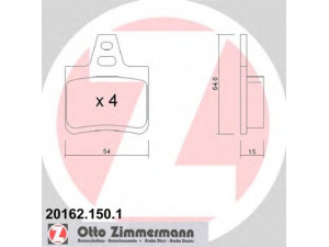 ZIMMERMANN 20162.150.1 stabdžių trinkelių rinkinys, diskinis stabdys 
 Techninės priežiūros dalys -> Papildomas remontas
4251.83, 95651047, 95654085, 95659642