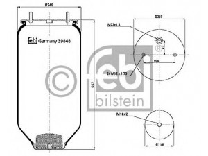 FEBI BILSTEIN 39848 dėklas, pneumatinė pakaba
4 284 3003 01