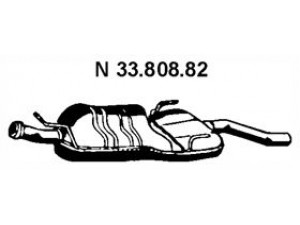 EBERSPÄCHER 33.808.82 galinis duslintuvas 
 Išmetimo sistema -> Duslintuvas
4225926, 4528279, 4896262, 4904801