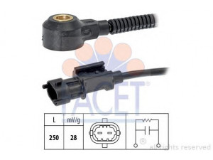 FACET 9.3209 detonacijos jutiklis 
 Elektros įranga -> Jutikliai
39250-02900, 39250-26900, 39252-26870