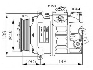 NRF 32147G kompresorius, oro kondicionierius 
 Oro kondicionavimas -> Kompresorius/dalys
1K0260859F, 1K0820803E, 1K0820803F