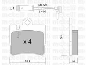 METELLI 22-0597-0K stabdžių trinkelių rinkinys, diskinis stabdys 
 Techninės priežiūros dalys -> Papildomas remontas