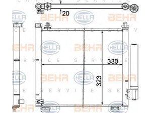 HELLA 8FC 351 303-481 kondensatorius, oro kondicionierius 
 Oro kondicionavimas -> Kondensatorius
95310-86GA0