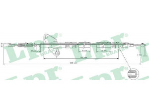 LPR C0413B trosas, stovėjimo stabdys 
 Stabdžių sistema -> Valdymo svirtys/trosai
6014203485, 6014204785