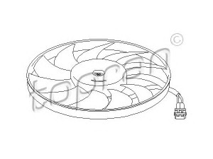 TOPRAN 110 690 ventiliatorius, radiatoriaus 
 Aušinimo sistema -> Oro aušinimas
7D0 959 455J, 7D0 959 455M