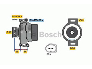 BOSCH 0 986 081 370 kintamosios srovės generatorius 
 Elektros įranga -> Kint. sr. generatorius/dalys -> Kintamosios srovės generatorius
06H 903 016 L, 06H 903 016 L, 06H 903 016 LX