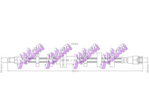 Brovex-Nelson H4161 stabdžių žarnelė 
 Stabdžių sistema -> Stabdžių žarnelės
7609087, 7655156, 7609087, 7655156