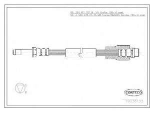 CORTECO 19036133 stabdžių žarnelė 
 Stabdžių sistema -> Stabdžių žarnelės
9064280335, 2E0611707C