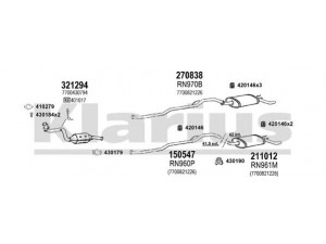 KLARIUS 720819E išmetimo sistema 
 Išmetimo sistema -> Išmetimo sistema, visa