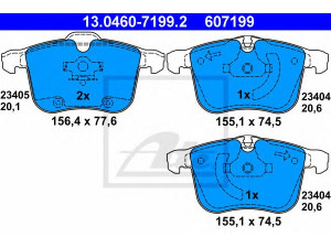 ATE 13.0460-7199.2 stabdžių trinkelių rinkinys, diskinis stabdys 
 Techninės priežiūros dalys -> Papildomas remontas
16 05 079, 16 05 138, 93176379