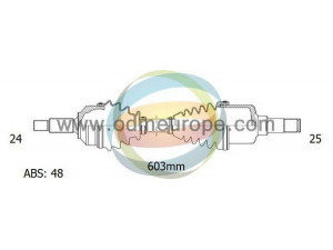 ODM-MULTIPARTS 18-121231 kardaninis velenas 
 Ratų pavara -> Kardaninis velenas
495001Y010