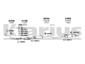 KLARIUS 630511E išmetimo sistema 
 Išmetimo sistema -> Išmetimo sistema, visa