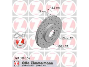 ZIMMERMANN 320.3803.52 stabdžių diskas 
 Stabdžių sistema -> Diskinis stabdys -> Stabdžių diskas
51712-1G000, 51712-1G000