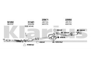 KLARIUS 030157E išmetimo sistema 
 Išmetimo sistema -> Išmetimo sistema, visa