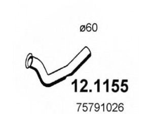 ASSO 12.1155 išleidimo kolektorius 
 Išmetimo sistema -> Išmetimo vamzdžiai
7579126, 7579126