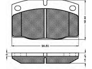BSF 10280 stabdžių trinkelių rinkinys, diskinis stabdys 
 Techninės priežiūros dalys -> Papildomas remontas
1605463, 1605485, 1605496, 1605504