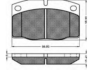 BSF 10280 stabdžių trinkelių rinkinys, diskinis stabdys 
 Techninės priežiūros dalys -> Papildomas remontas
1605463, 1605485, 1605496, 1605504