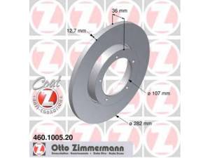 ZIMMERMANN 460.1005.20 stabdžių diskas 
 Stabdžių sistema -> Diskinis stabdys -> Stabdžių diskas
901 351 401 11
