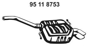 EBERSPÄCHER 95 11 8753 galinis duslintuvas 
 Išmetimo sistema -> Duslintuvas
3C0.253.609 AL, 3C0.253.609 CN