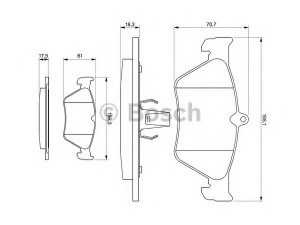 BOSCH 0 986 461 129 stabdžių trinkelių rinkinys, diskinis stabdys 
 Techninės priežiūros dalys -> Papildomas remontas
1605855, 4467049, 90443873, 44 67 049