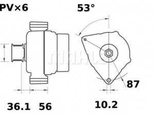 MAHLE ORIGINAL MG 418 kintamosios srovės generatorius 
 Elektros įranga -> Kint. sr. generatorius/dalys -> Kintamosios srovės generatorius
96 178 491, 96 189 528, 96 313 184