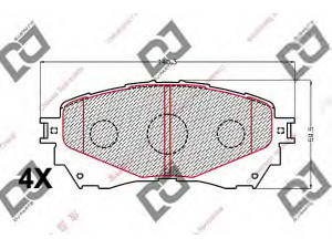 DJ PARTS BP2195 stabdžių trinkelių rinkinys, diskinis stabdys 
 Techninės priežiūros dalys -> Papildomas remontas
GHY93328ZB