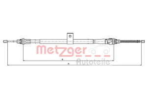 METZGER 17.0009 trosas, stovėjimo stabdys 
 Stabdžių sistema -> Valdymo svirtys/trosai
36530-9U00A
