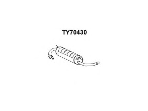 VENEPORTE TY70430 galinis duslintuvas 
 Išmetimo sistema -> Duslintuvas
174307A580, 174307A780