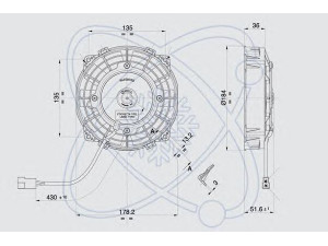 ELECTRO AUTO 32C0009 ventiliatorius, radiatoriaus