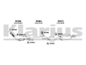 KLARIUS 780059U išmetimo sistema 
 Išmetimo sistema -> Išmetimo sistema, visa
