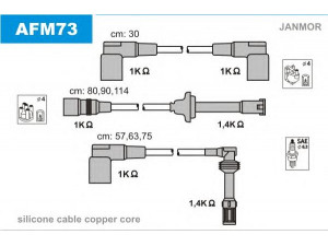 JANMOR AFM73 uždegimo laido komplektas 
 Kibirkšties / kaitinamasis uždegimas -> Uždegimo laidai/jungtys